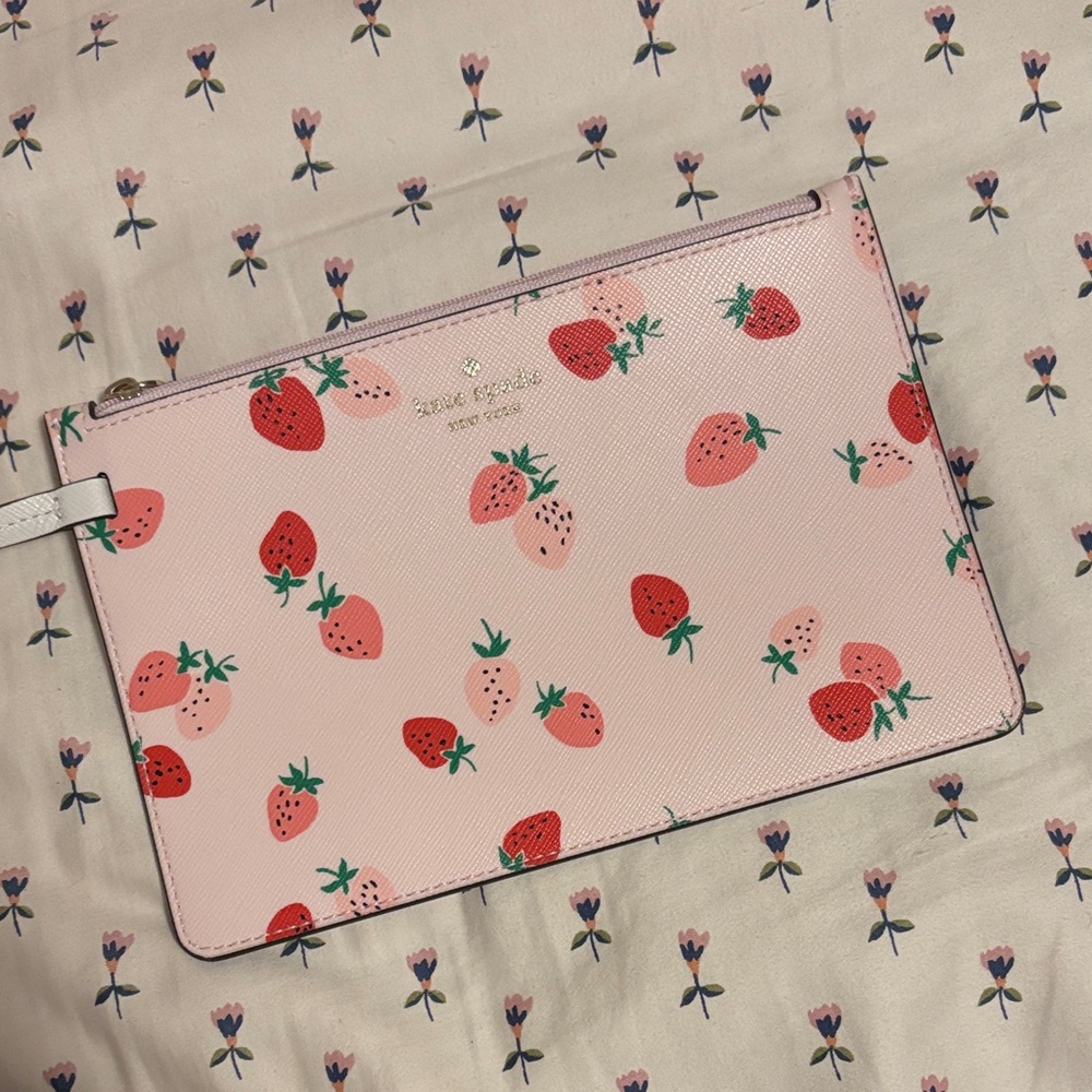 Kate Spade Pink Strawberry wristlet